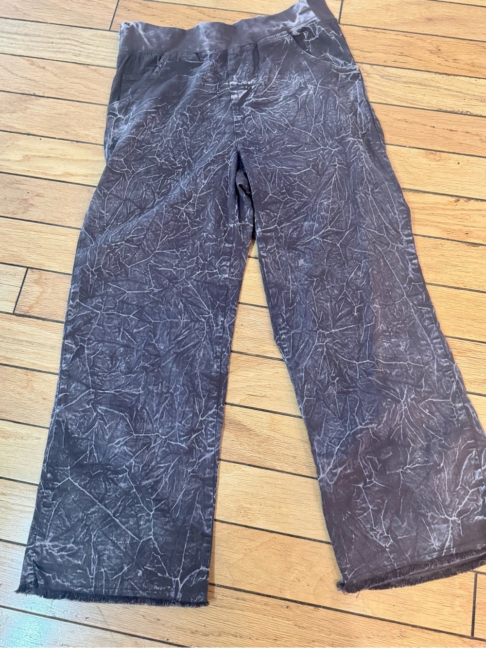 WEARABLES Wide-Leg Pants in PLUM/ BROWN